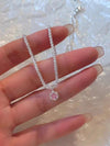 Silver Plated Sparkling Necklace For Women Lvzuan Light Luxury Minority Design